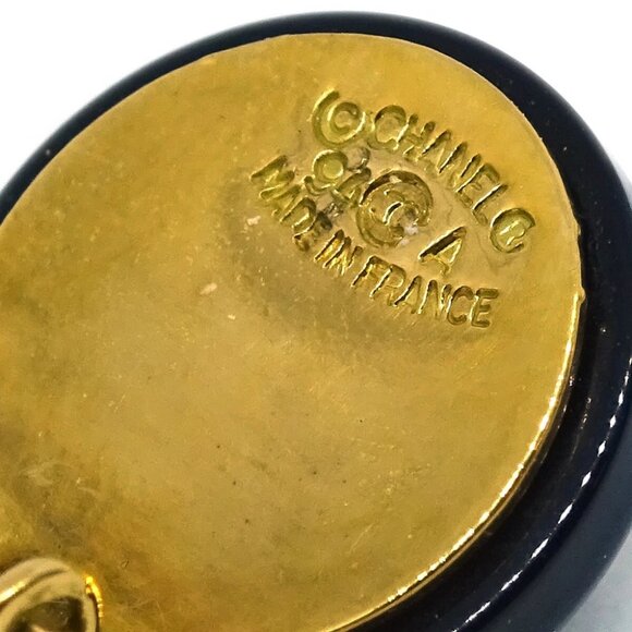 Chanel Artificial Pearl Dangle Earrings Clip-On Gold - Picture 4 of 4